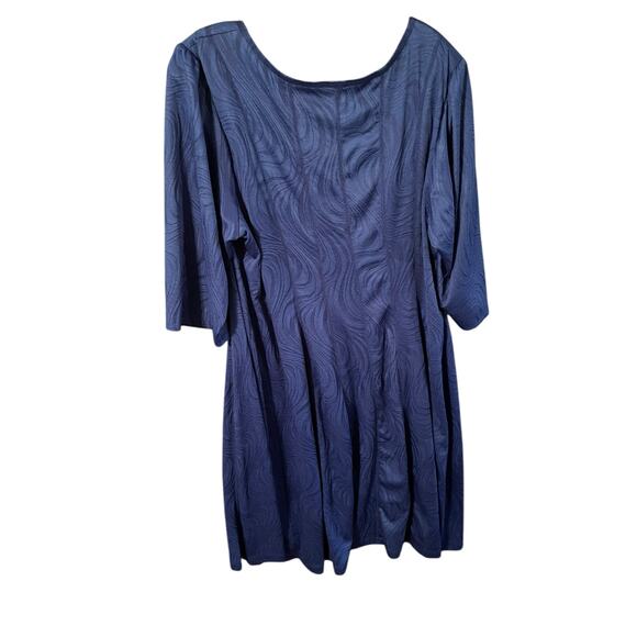 Bethany 3X Blue Gored Swing Dress – Plus Size - Picture 4 of 5